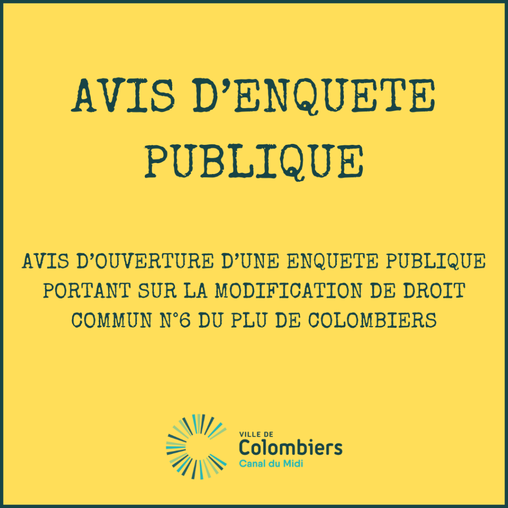 AVIS D'ENQUETE PUBLIQUE